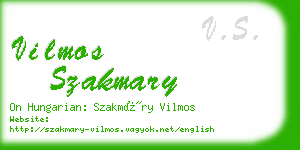 vilmos szakmary business card